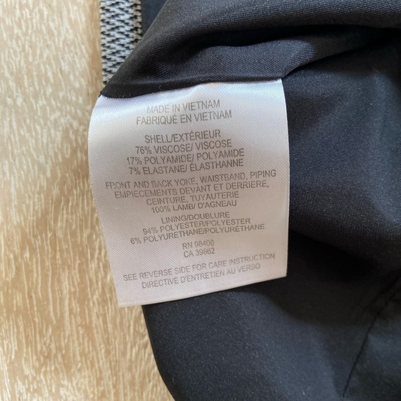 Theory Leather Black White Pattern Knit Calvino Elmore Sheath Dress Office Small - Picture 11 of 13